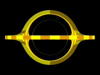 Rotierender Ring um Schwarzes Loch