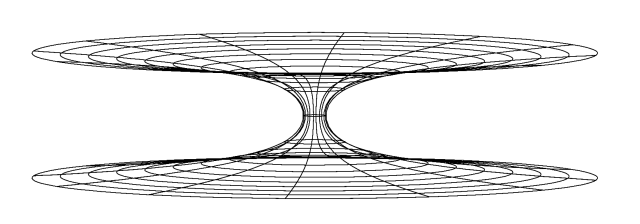 Einbettungsdiagramm eines Wurmlochs
